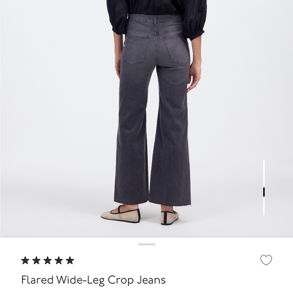 Madewell Charcoal Flare Wide-Leg Jeans - Picture 4 of 9